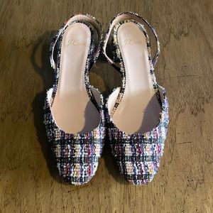 J.Crew tweed slingbacks